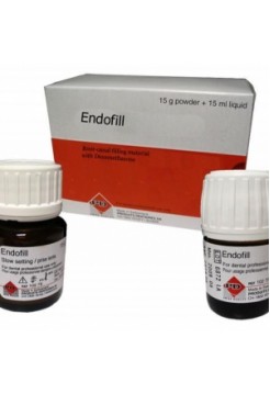 Endofill (Эндофил) - мат-л для пломбир. каналов с дексаметазоном (15 г.- порош.+ 15 мл.- жидк.)